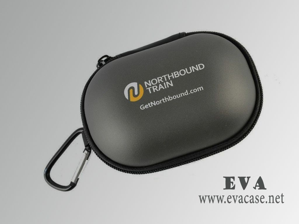 EVA zippered Headlamps Head Torch LED Flashlight case silk printed logo